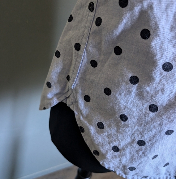 Talbots Blue Polka Dot Button-Up Shirt - Picture 5 of 10